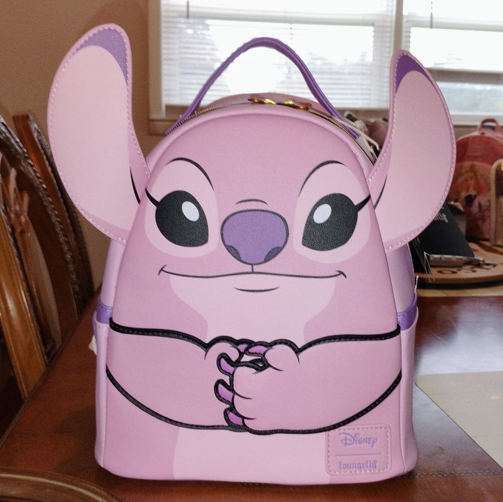 Loungefly Disney Lilo And Stitch Angel Mini Backpack With Magnetic Hands